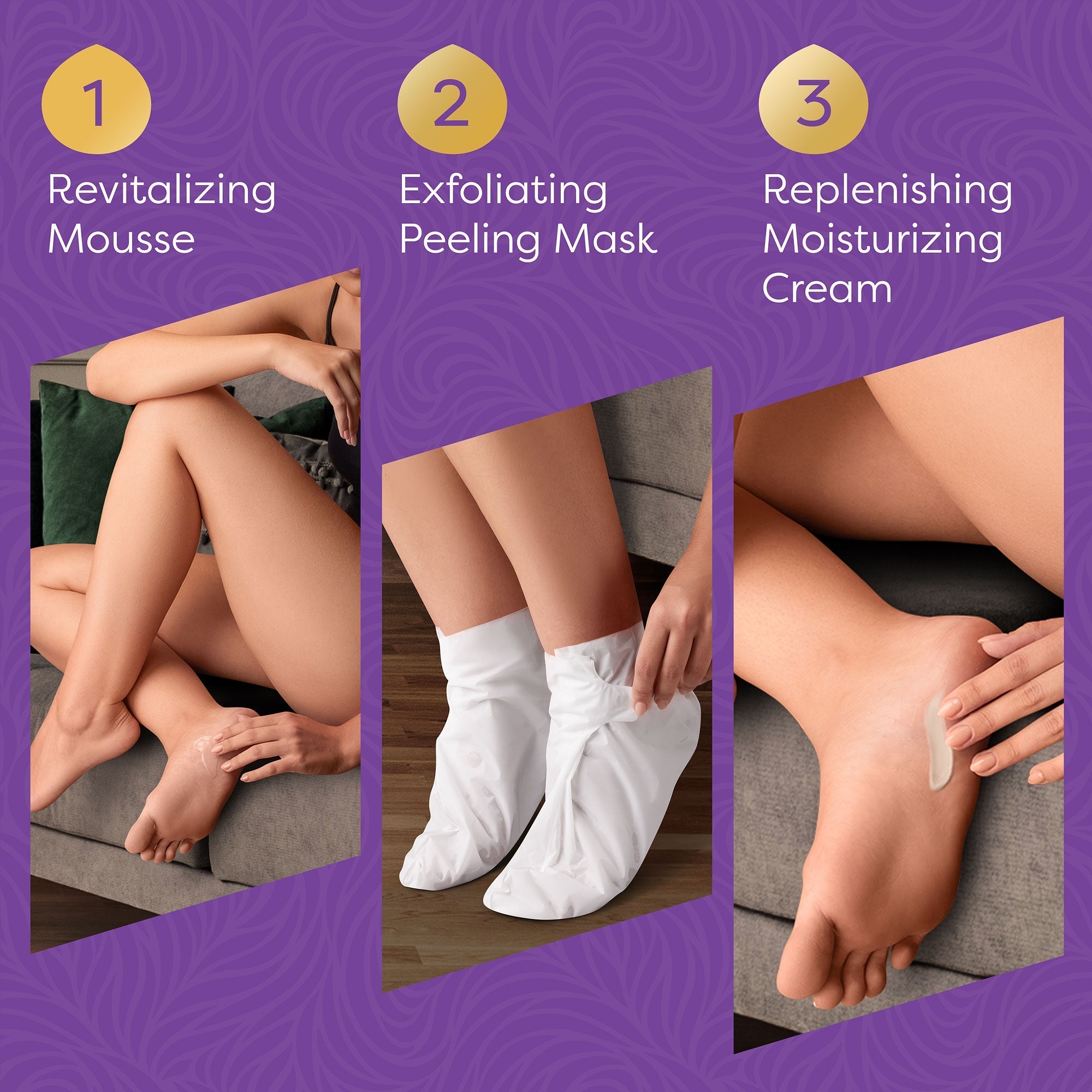 Aesta 3-in-1 Foot Peel Mask, Full-Cycle Foot Care: Revitalizing Mousse, 3-in-1 - detail