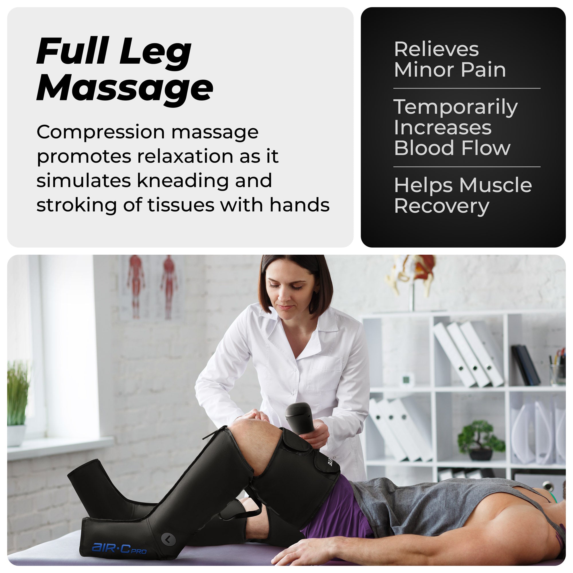 Air C Pro Full Leg Massager, Massage, Massager - alternate angle