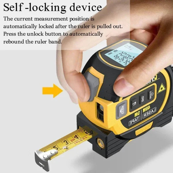 3-in-1 Infrared Laser Tape Measure with Digital Display and Traditional Tape - detail