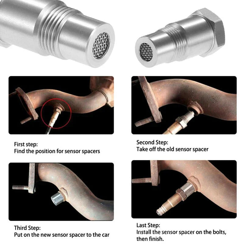 Car Oxygen O2 Sensor Adapter CEL Fix Check Engine Light Eliminator M18*1.5 - alternate angle