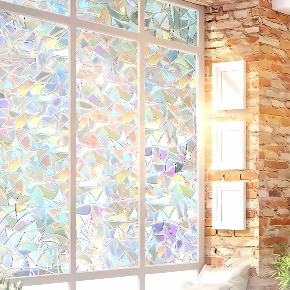 Decorative Rainbow Window Stained Glass Effect Privacy Film - detail