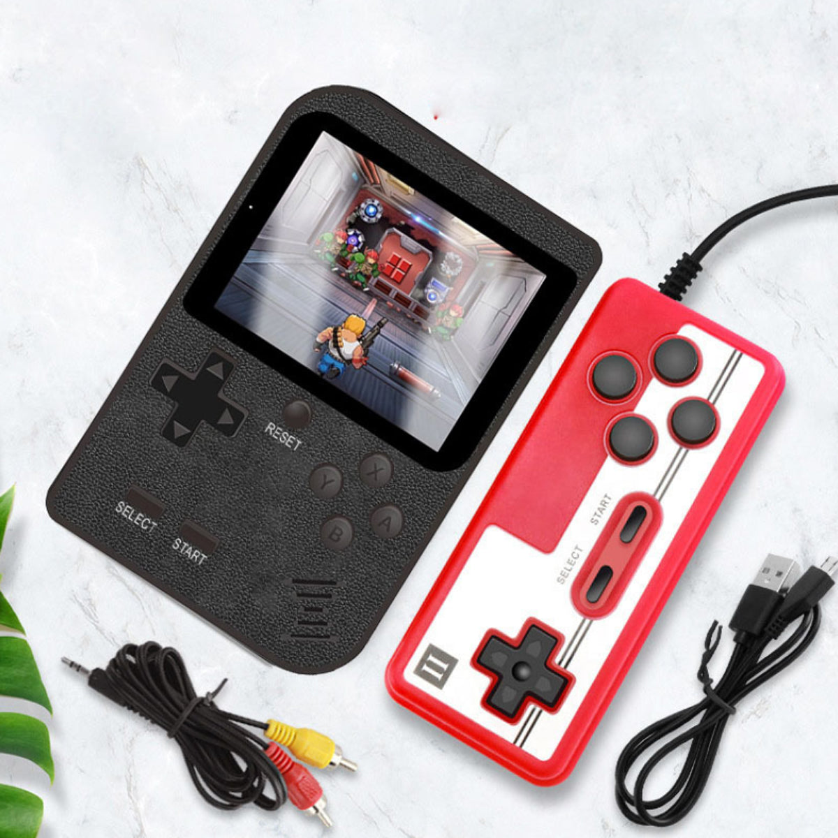Portable Game Pad With 400 Games Included + Additional Player Controller, Portable