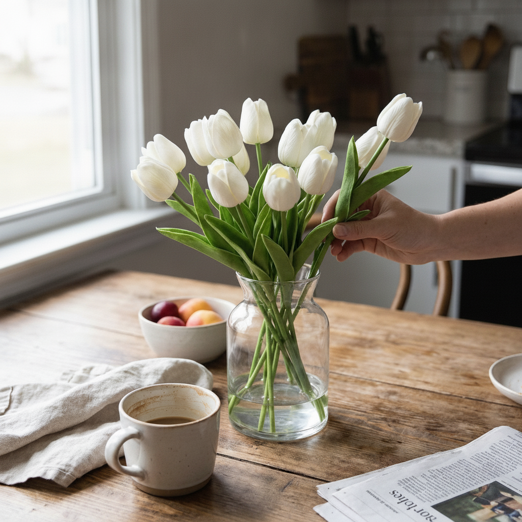 The Artificial Tulip Flowers (10-Piece) showing its compact design, premium finish, and included accessories on a clean background.