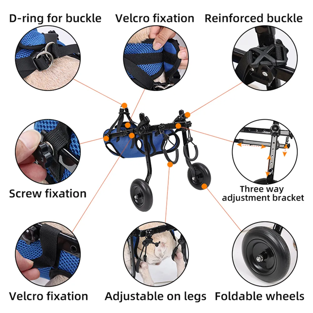 Dog Wheelchair Disability Dog Hind Legs Bracket Cat Dog Injured And - in use