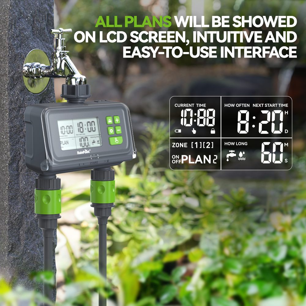2 Zone Water Timer for Garden Hose - detail