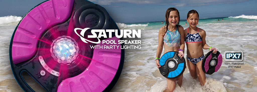 Saturn Waterproof Bluetooth Pool/SPA Speaker With Party Lighting, Bluetooth, Waterproof - alternate angle