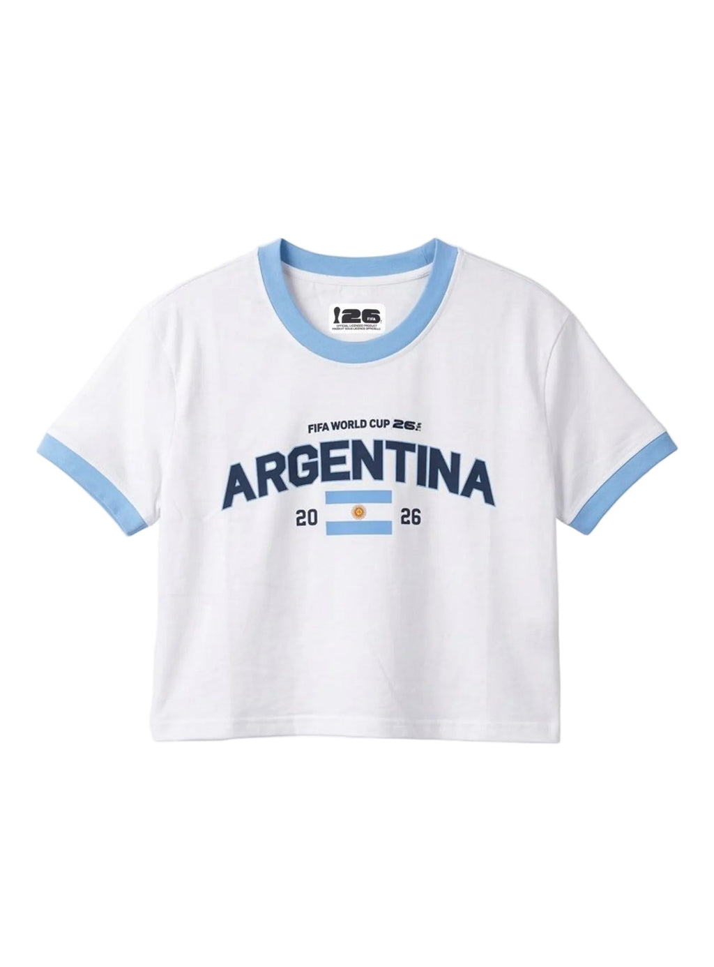 Argentina Ringer Tee||Argentine t-shirt graphique bords contraste