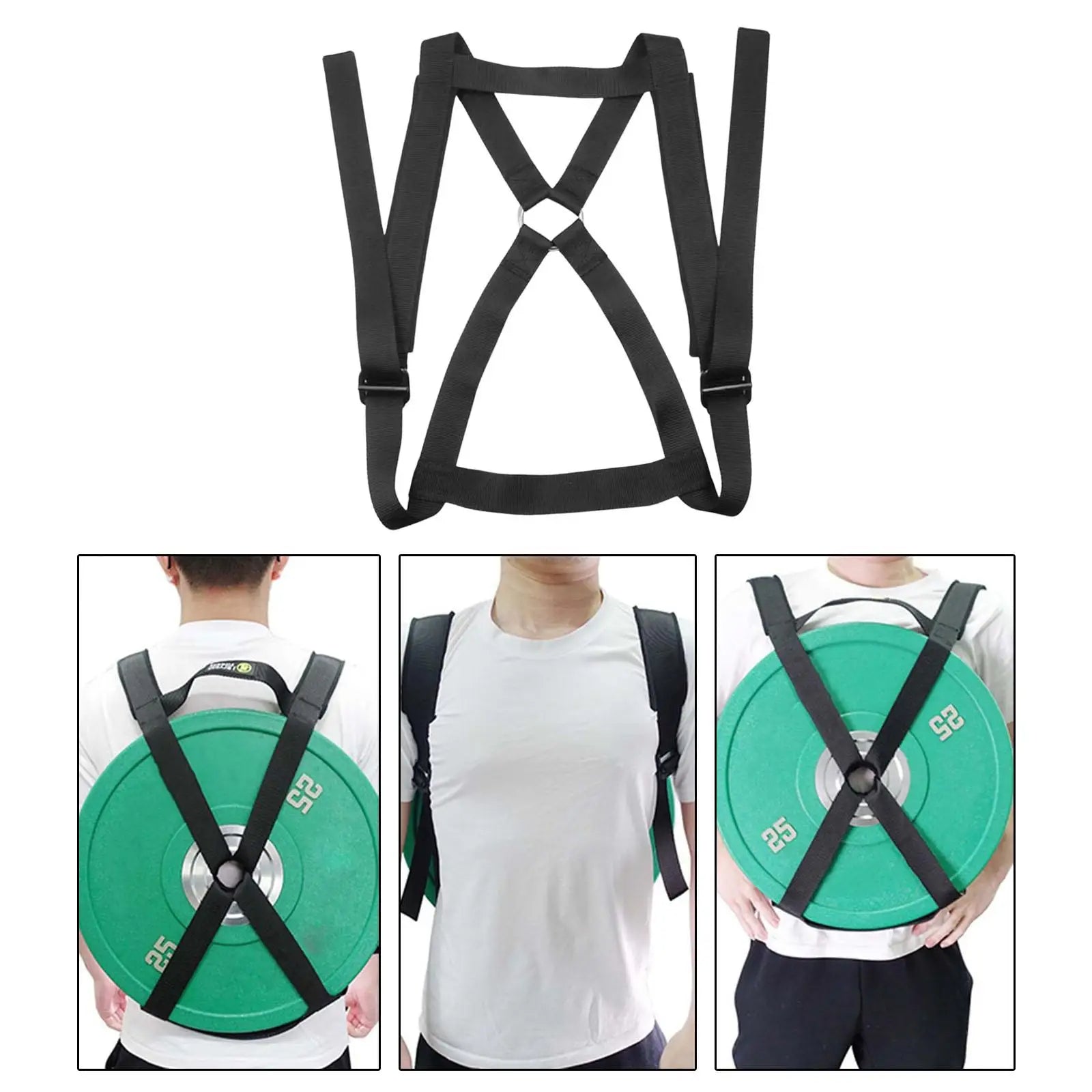 Adjustable Weighted Training Vest for Barbell Plates - in use