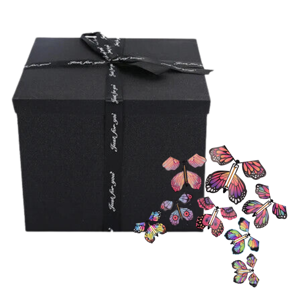 DIY Valentine's Day Magic Butterfly Photo Surprise Gift - alternate angle