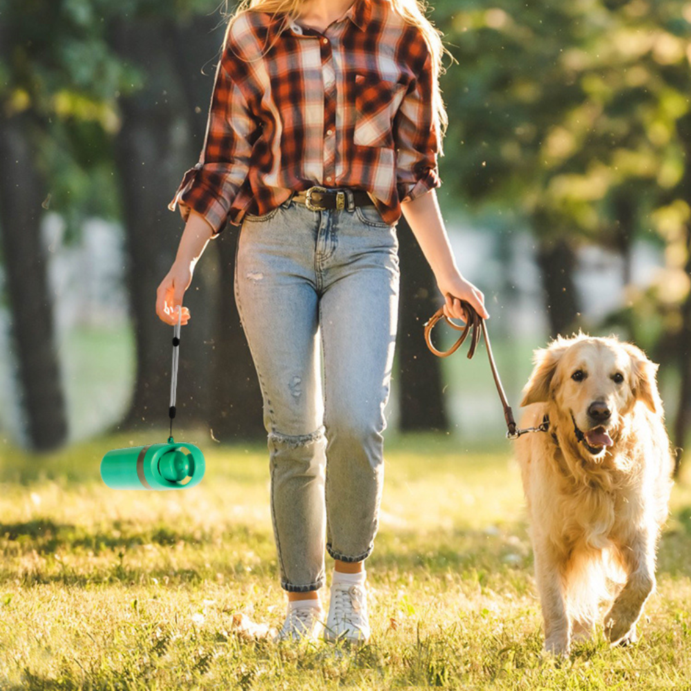 Dog Poop Picker Upper Claw with Garbage Bag Dispenser - alternate angle