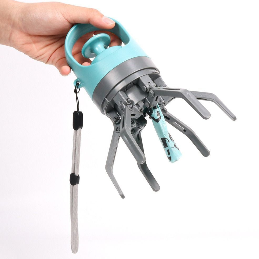 Dog Poop Picker Upper Claw with Garbage Bag Dispenser - alternate angle