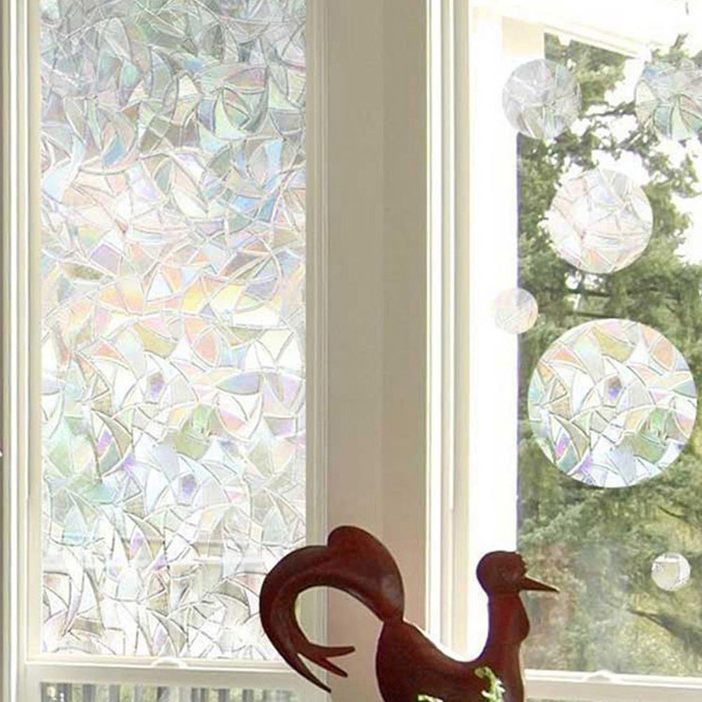 Decorative Rainbow Window Stained Glass Effect Privacy Film - detail