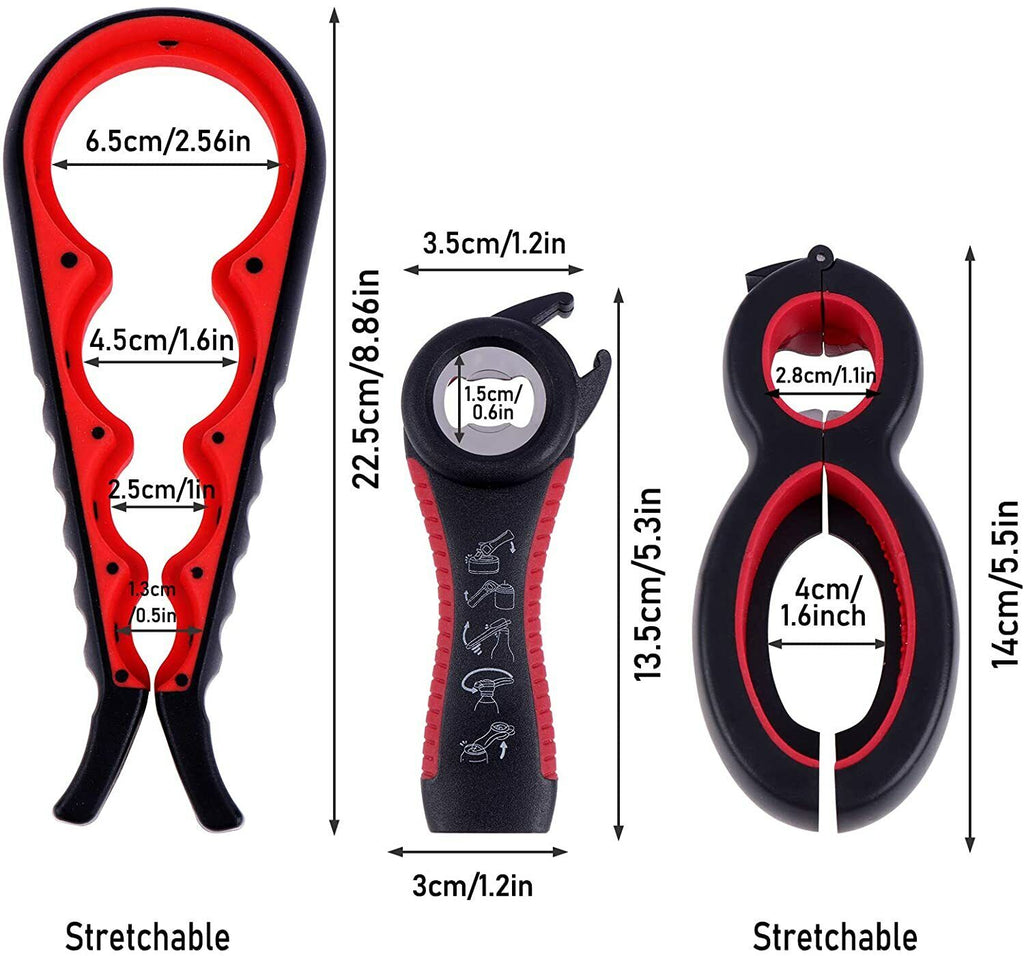 6-in-1 Multi Opener - Jar, Bottle & Can Opener with Easy-Grip Handle - alternate angle