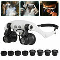 LED Head Magnifier with Interchangeable Lenses (10-25X)