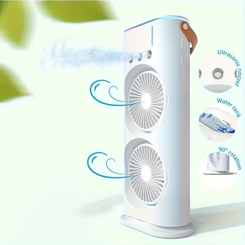 Double Head Portable Air Conditioner Fan - detail