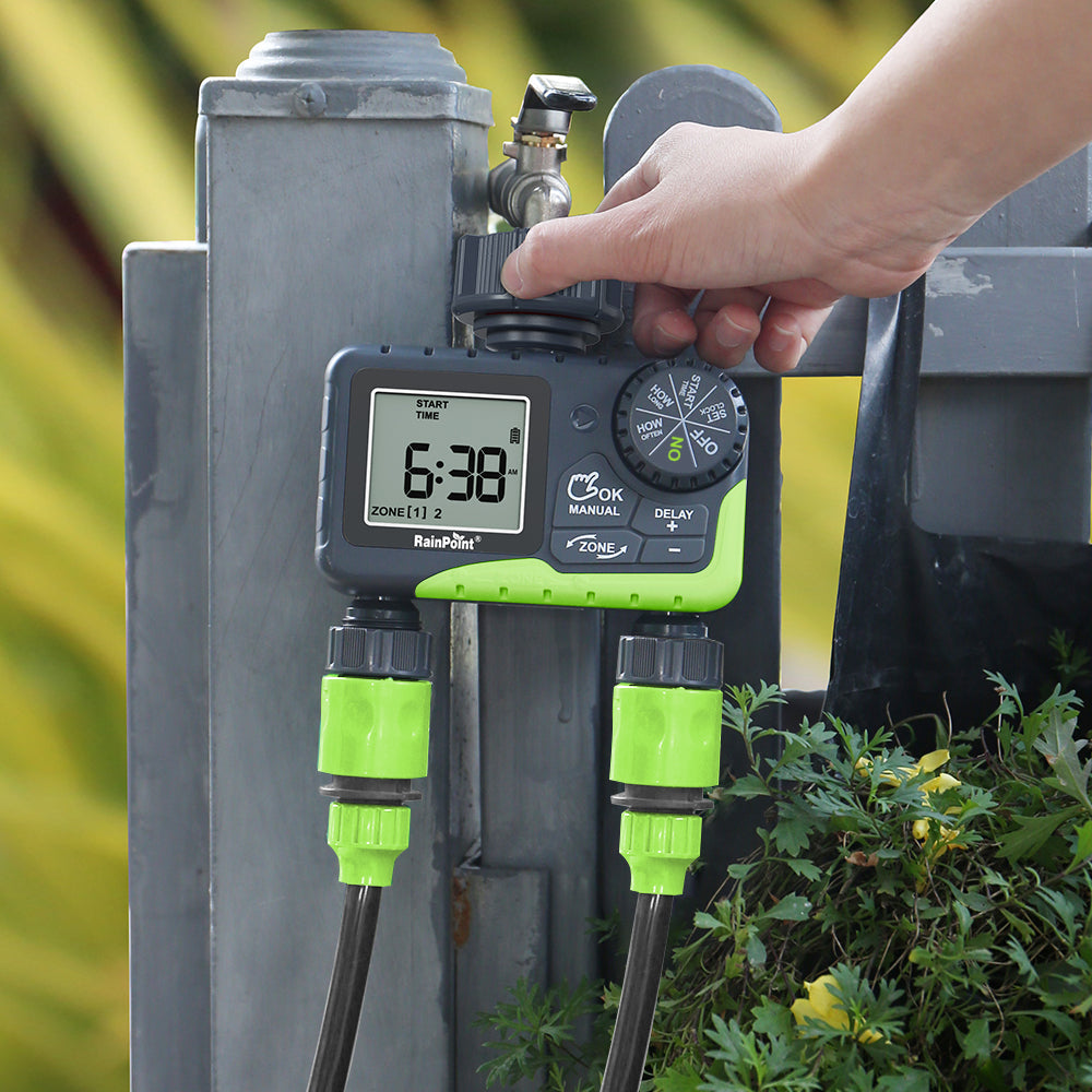 Rainpoint 2-Zone Smart Water Timer for Garden Hose
