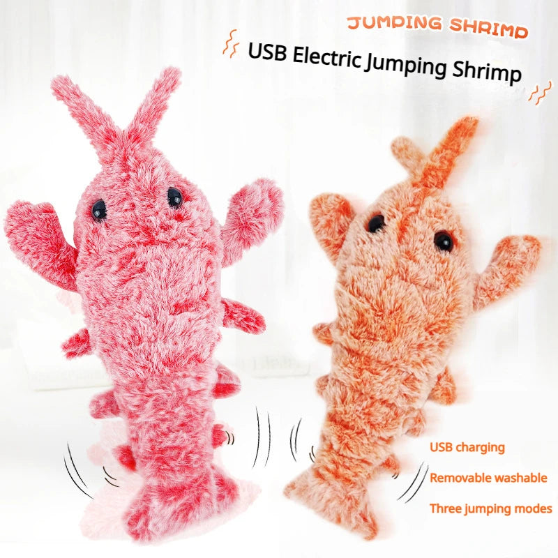 Electric Jumping Shrimp Pet Toy - alternate angle