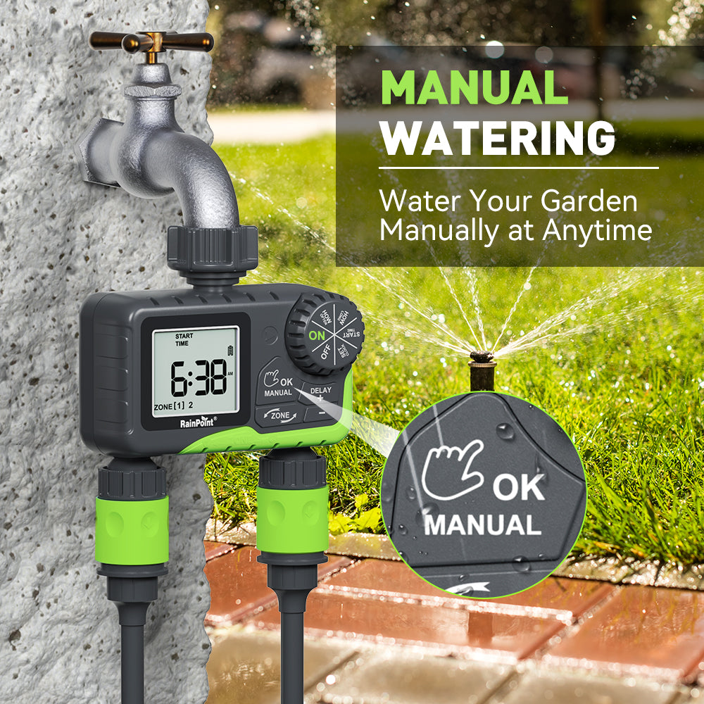 Rainpoint 2-Zone Smart Water Timer for Garden Hose - detail