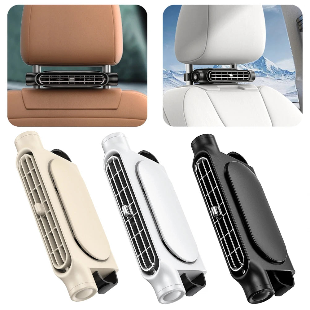 Car Seat Cooling Fan - in use