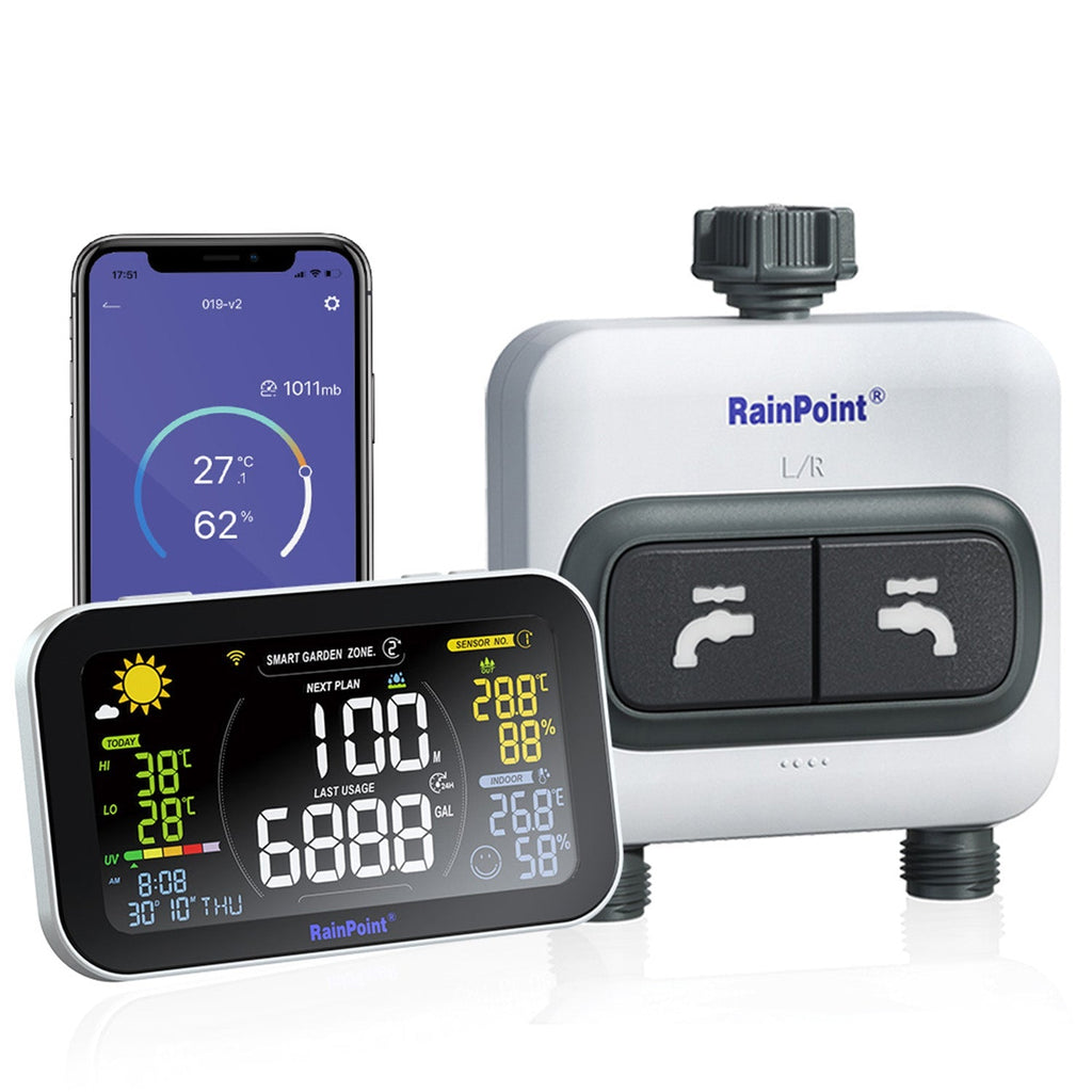 Rainpoint 2-Zone Wi-Fi Sprinkler Timer