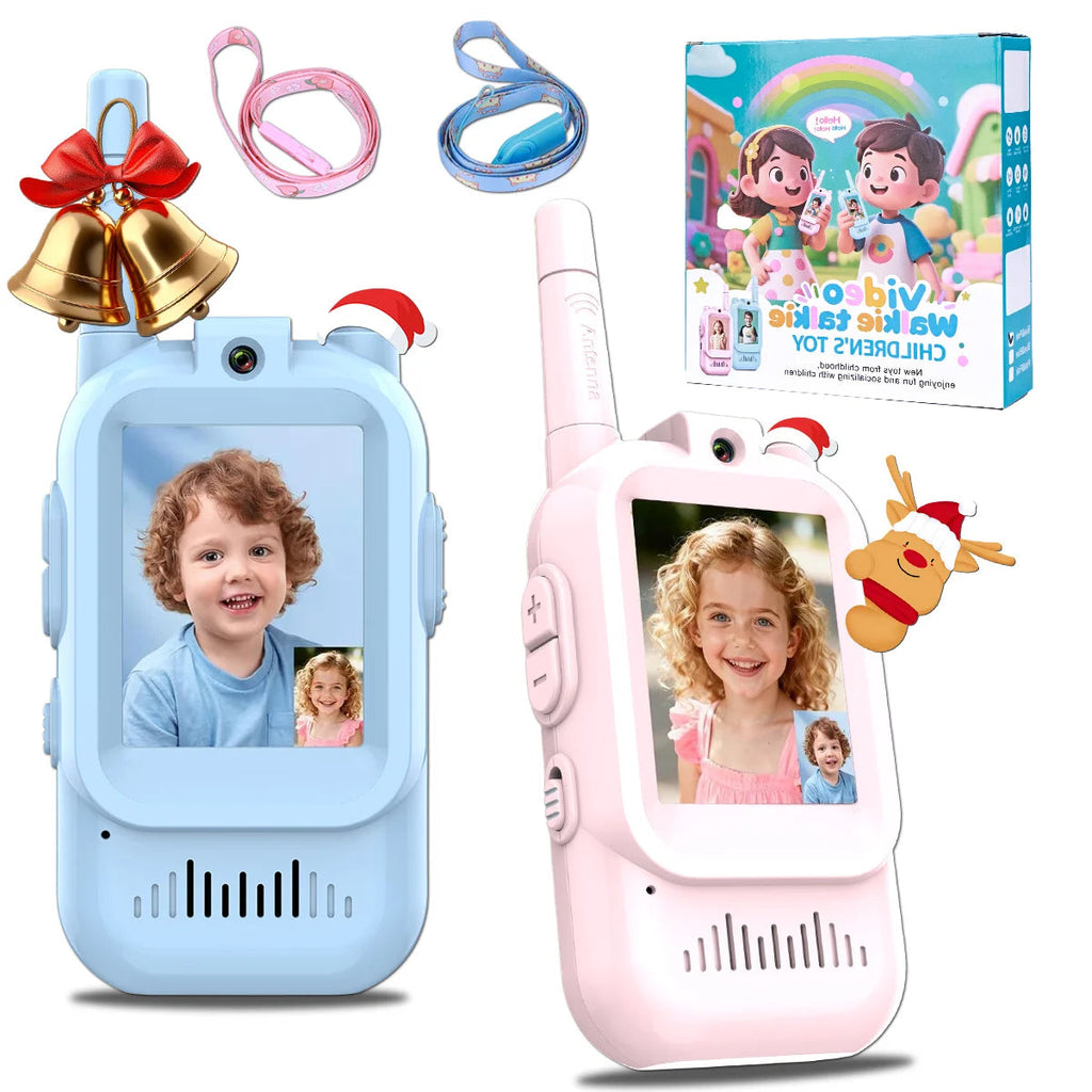 Childrens 2 Pack Video Walkie Talkie - in use