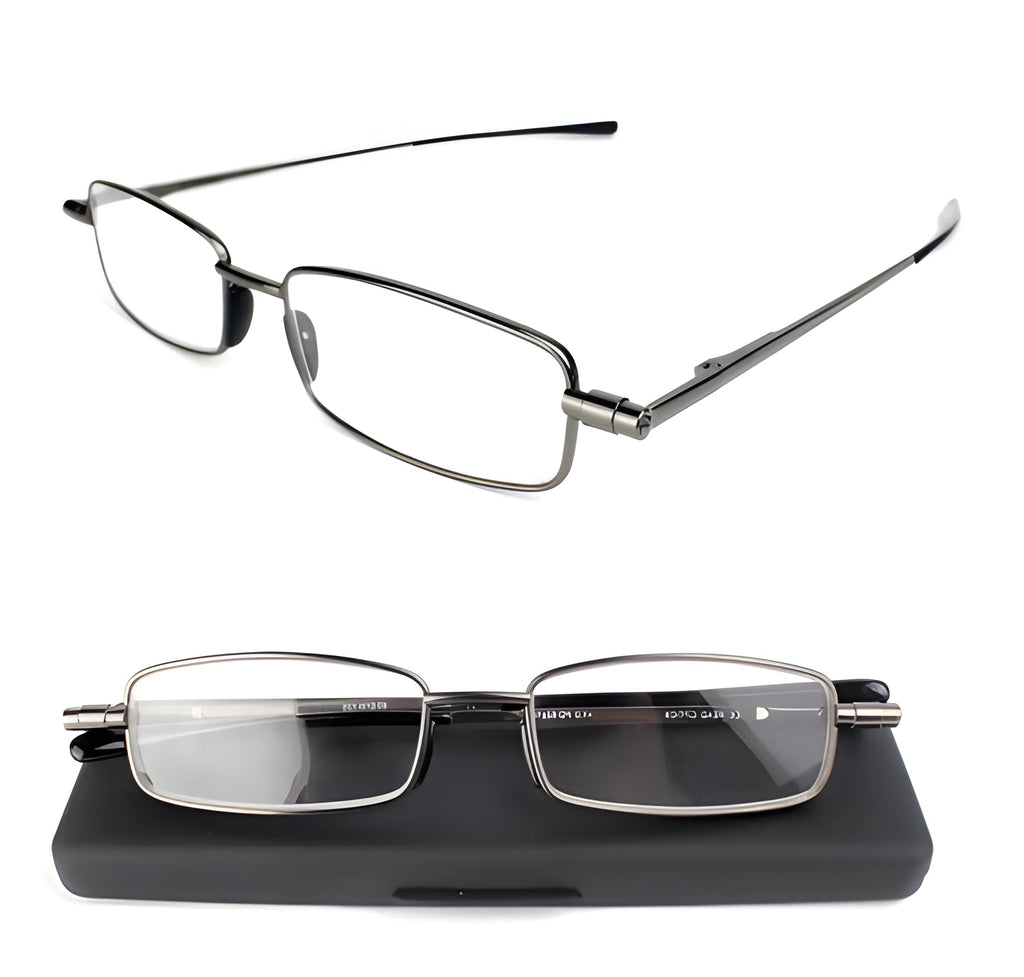 Compact Mens & Ladies Folding Reading Glasses - alternate angle