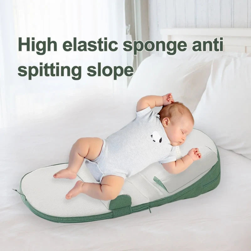 Baby Wedge Side Sleeping Pillow Bed Reflux Anti Roll Newborn Bed - detail