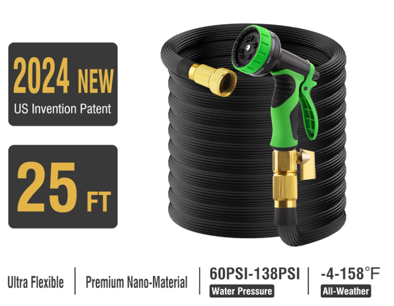 Expandable Garden Hose With 10 Functions Spray Nozzle - alternate angle