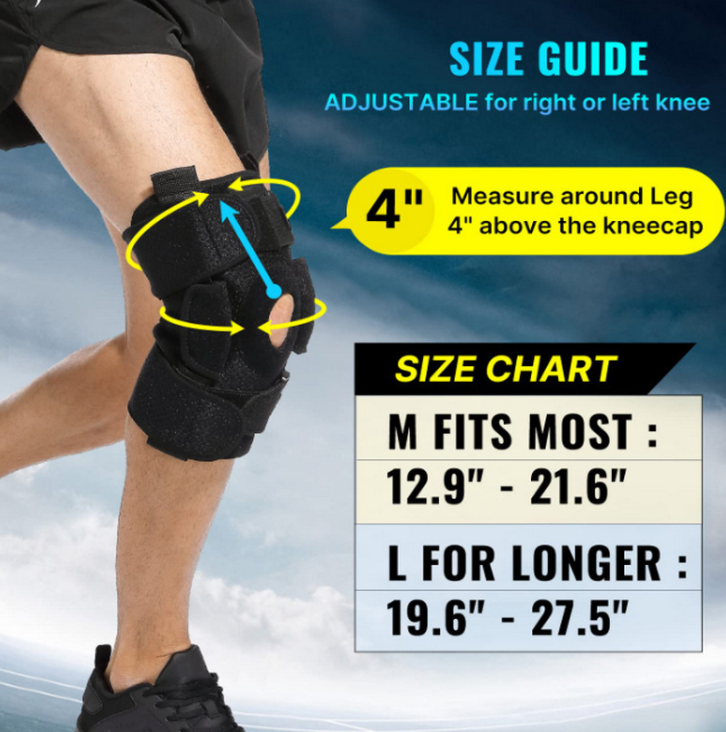 Adjustable Hinged Knee Brace For Meniscus Tear - alternate angle