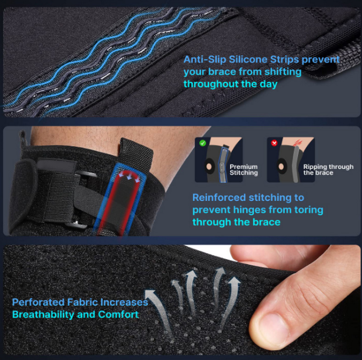 Adjustable Hinged Knee Brace For Meniscus Tear - detail
