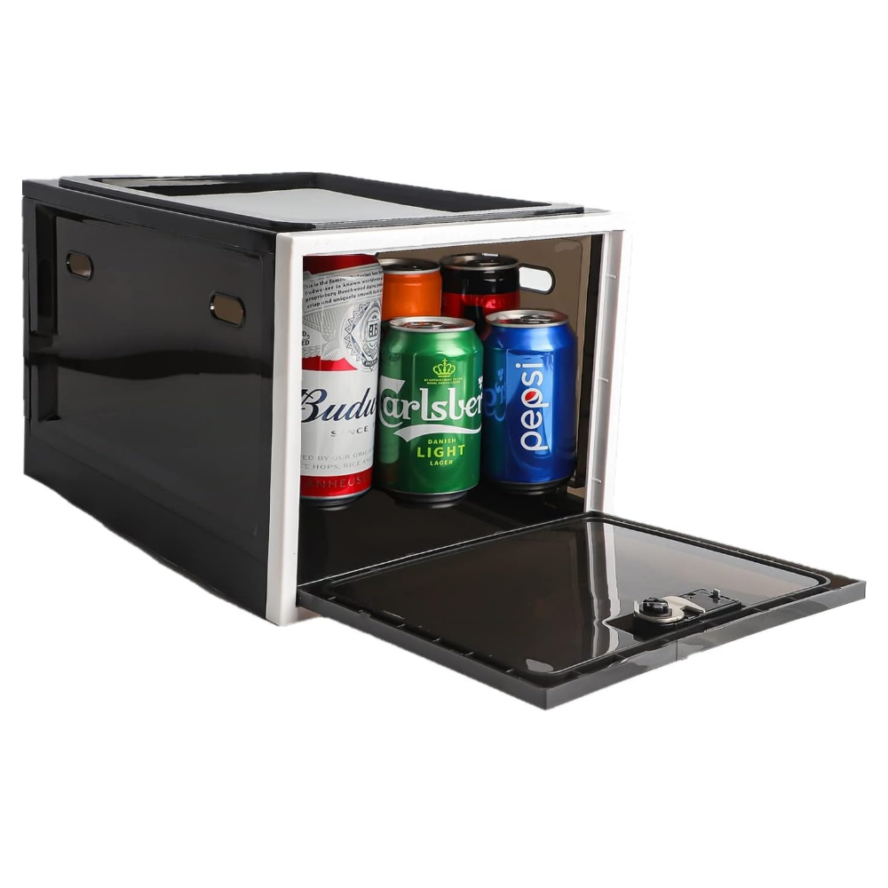 Heavy Duty Lockable Refrigerator Food Organizer Storage Bin - alternate angle