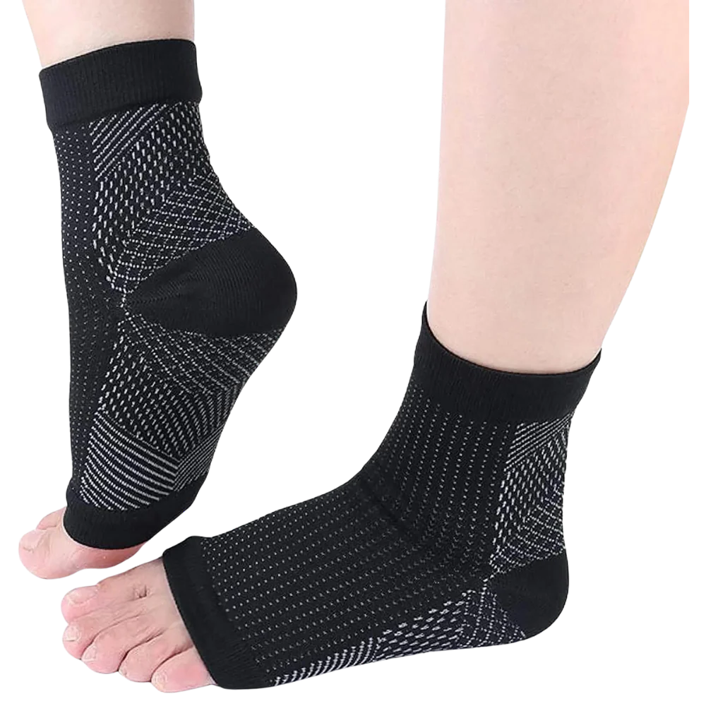 Compression Support Socks with Open-Toe Design and Non-Slip Fit - alternate angle