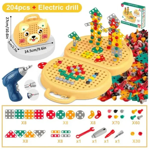 Children Electric Drill Puzzle Toolbox - alternate angle