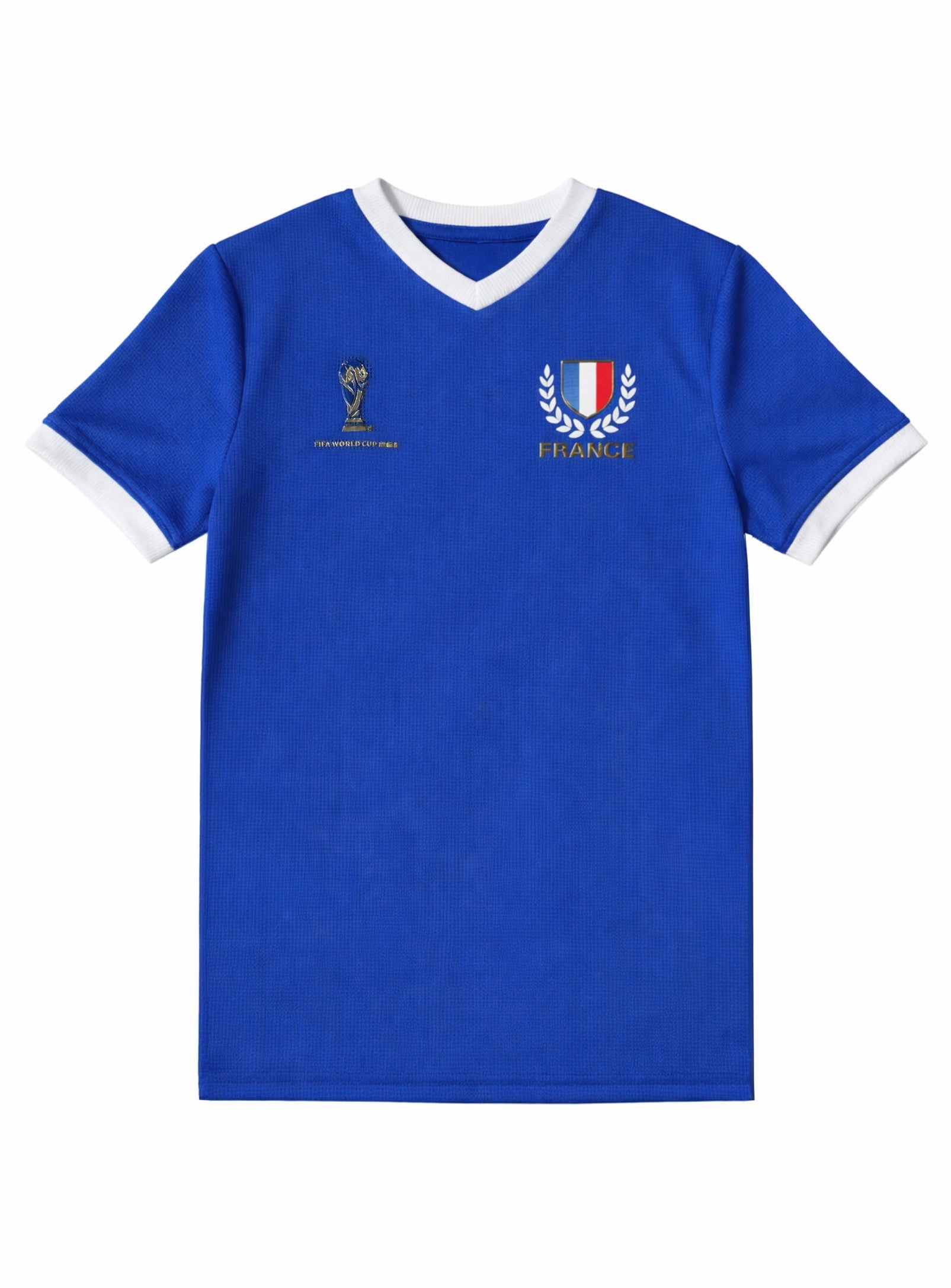 Waffle Effect Kids France Jersey || Maillot France en Jersey Gaufr Enfant - alternate angle