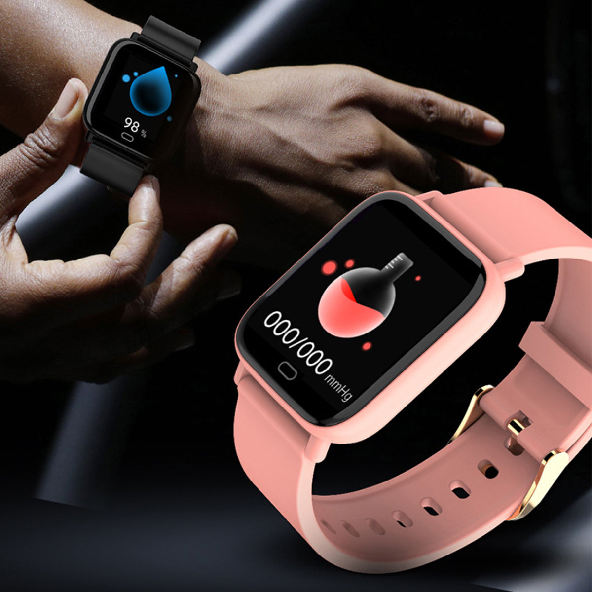 Smart Fit Multi Function Smart Watch Tracker and Monitor - in use