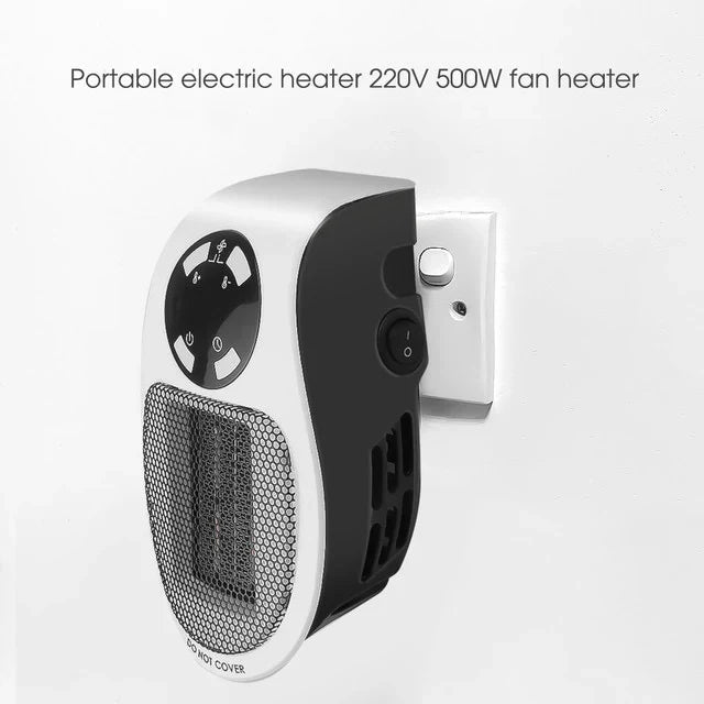 500W Mini Portable Electric Heater with Timer, Remote & Quiet Fan - alternate angle