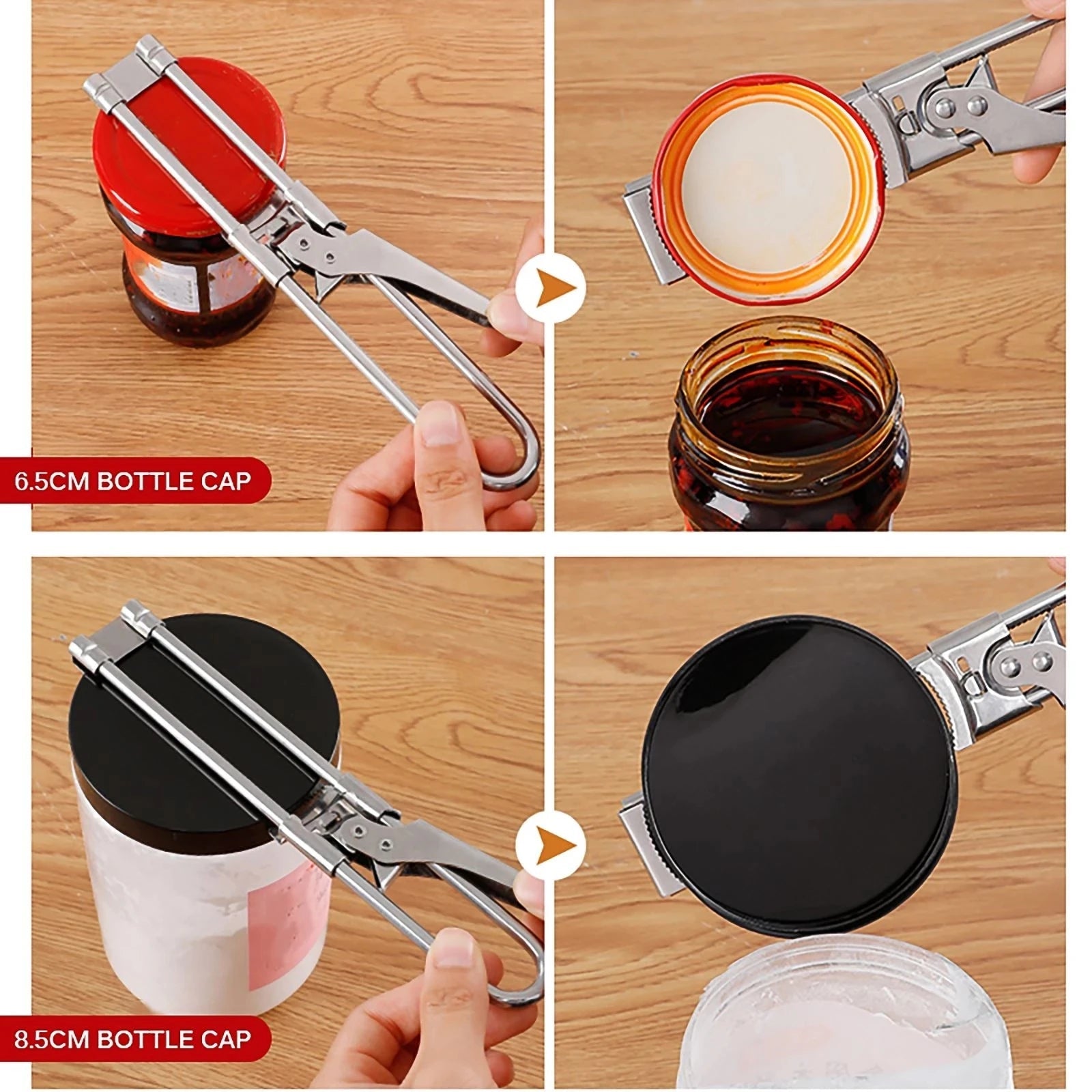 Adjustable Stainless Steel Multi Function Jar Opener - alternate angle