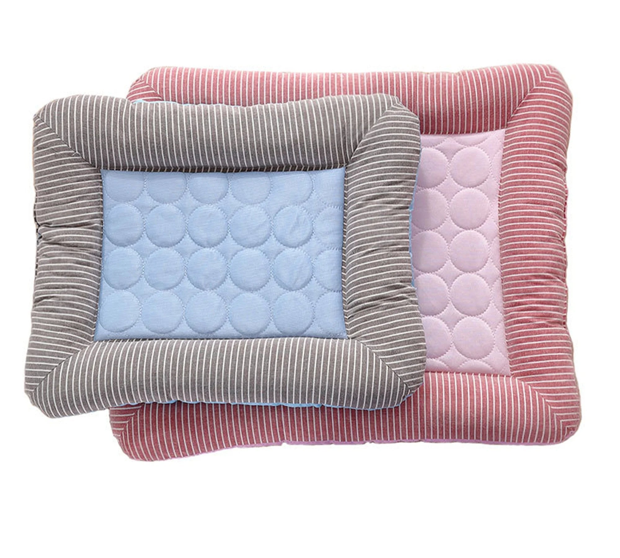 Cooling Dog Bed with Ice Silk Material - in use