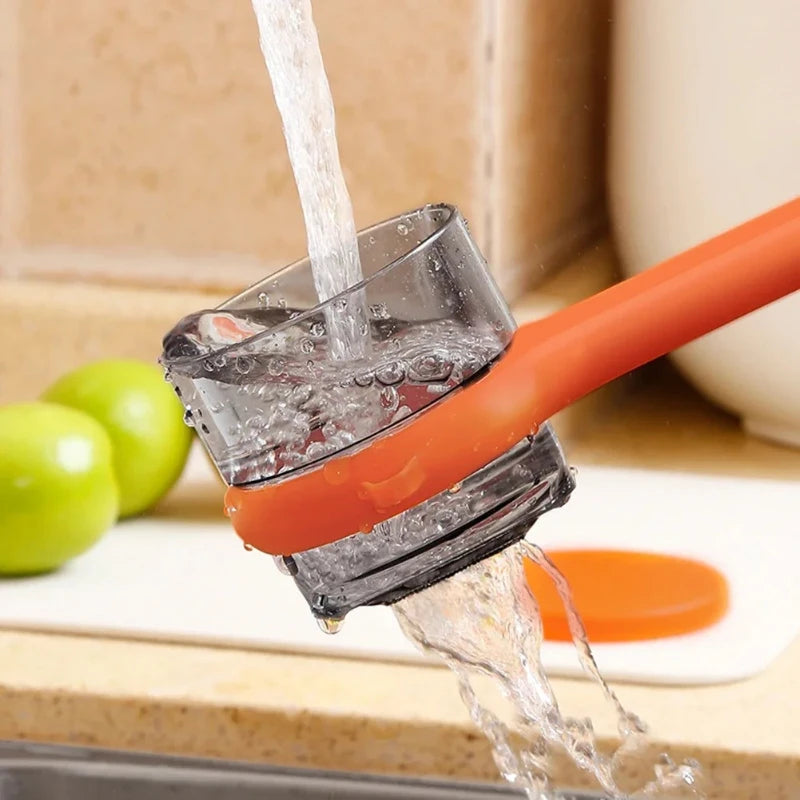 Ergonomic Storage Vegetable Peeler with Non Slip Grip - in use