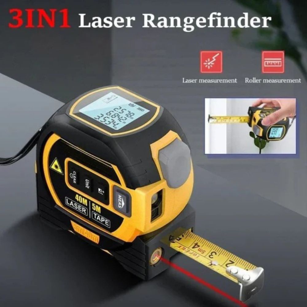 3-in-1 Infrared Laser Tape Measure with Digital Display and Traditional Tape - detail