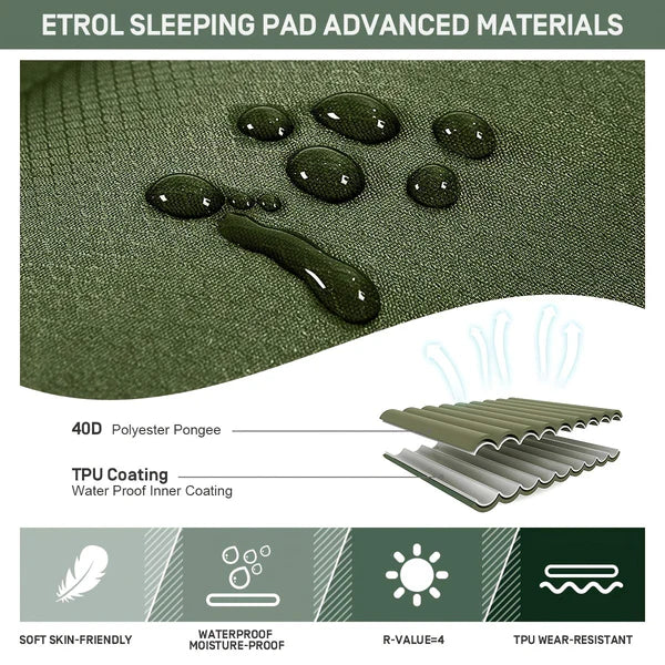Camping Inflatable & Portable Mattress - in use