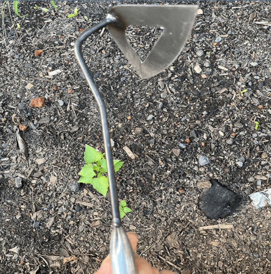 All Steel Hollow Hoe For Gardening - alternate angle