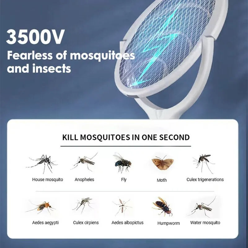 5-in-1 Rechargeable Bug Zapper Racket with USB-C Fast Charging - detail