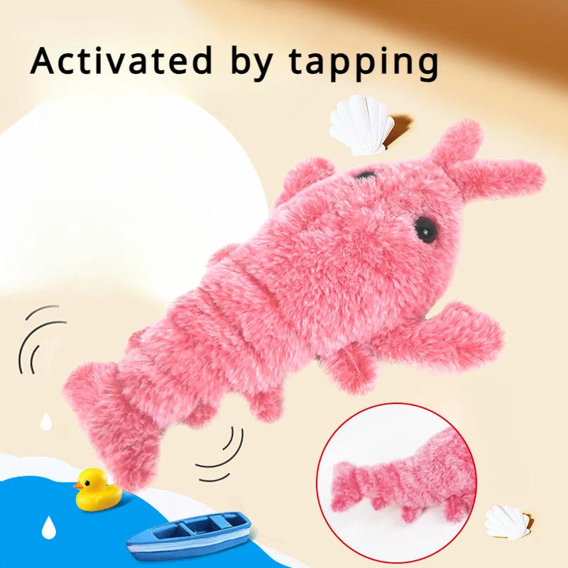 Electric Jumping Shrimp Pet Toy - detail
