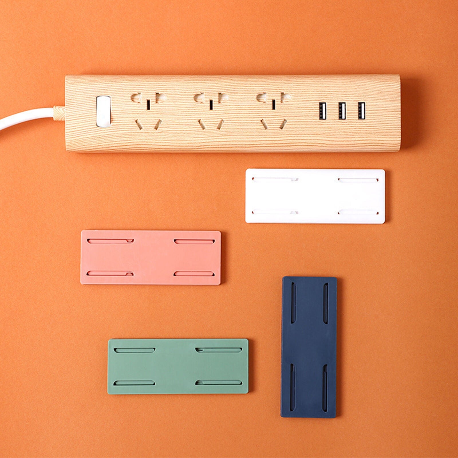 Adhesive Punch-free Socket Holder - in use