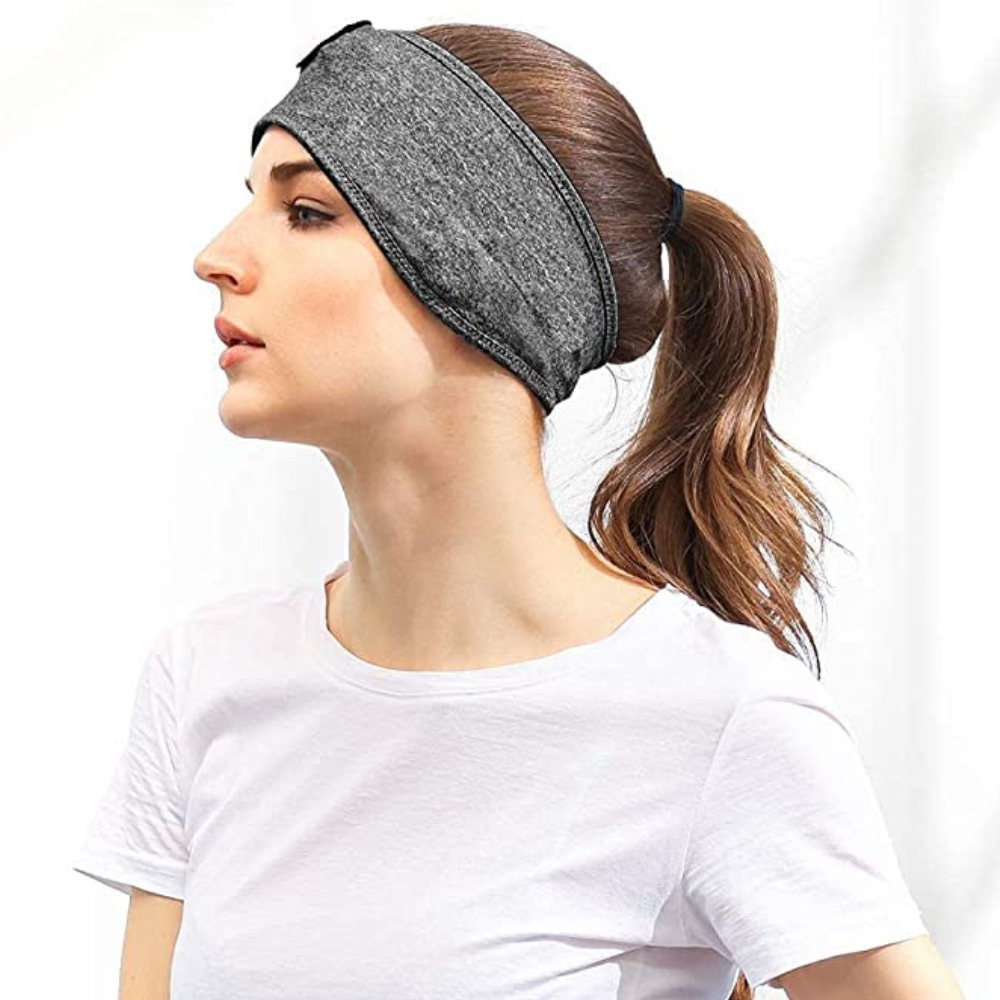Easy Wear Sports / Sleep Bluetooth Headphones Headband - in use