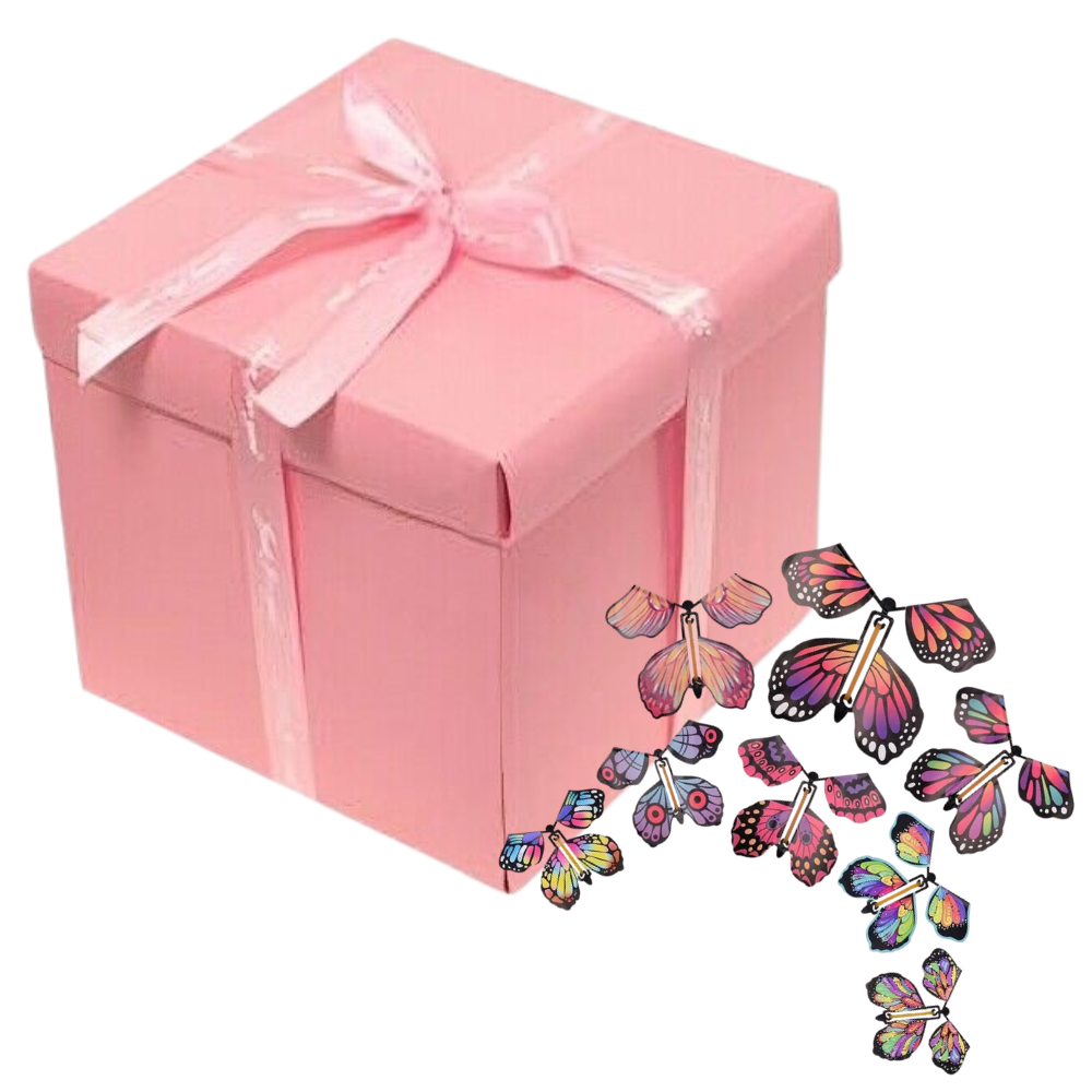 DIY Valentine's Day Magic Butterfly Photo Surprise Gift - in use