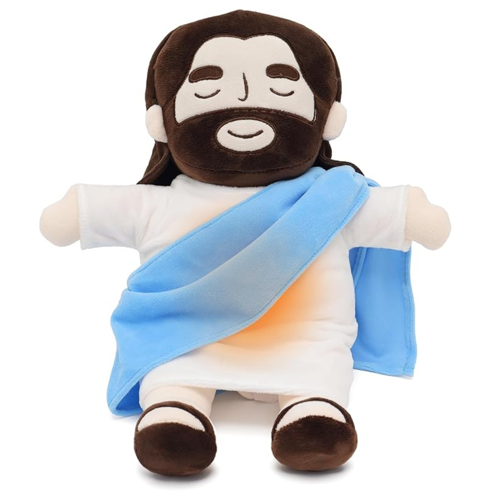 Breathing Jesus Soothing Plushie for Sleep Aid - alternate angle