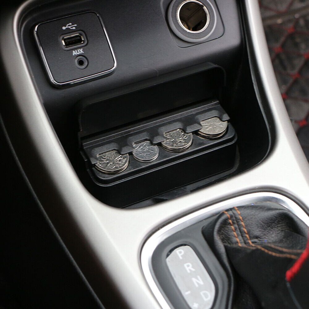 Car Coin Holder Easy Access Loose Change Storage - in use