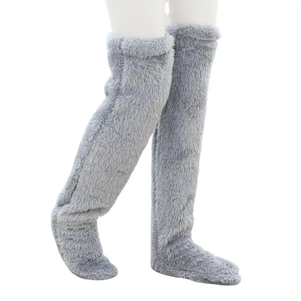 Cozy Fleece Winter Socks Long Warm Stockings - detail